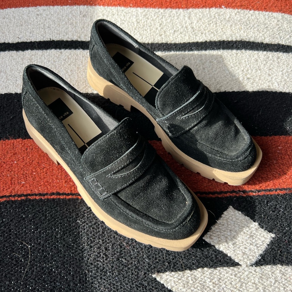 Dolce Vita Elias black suede loafers